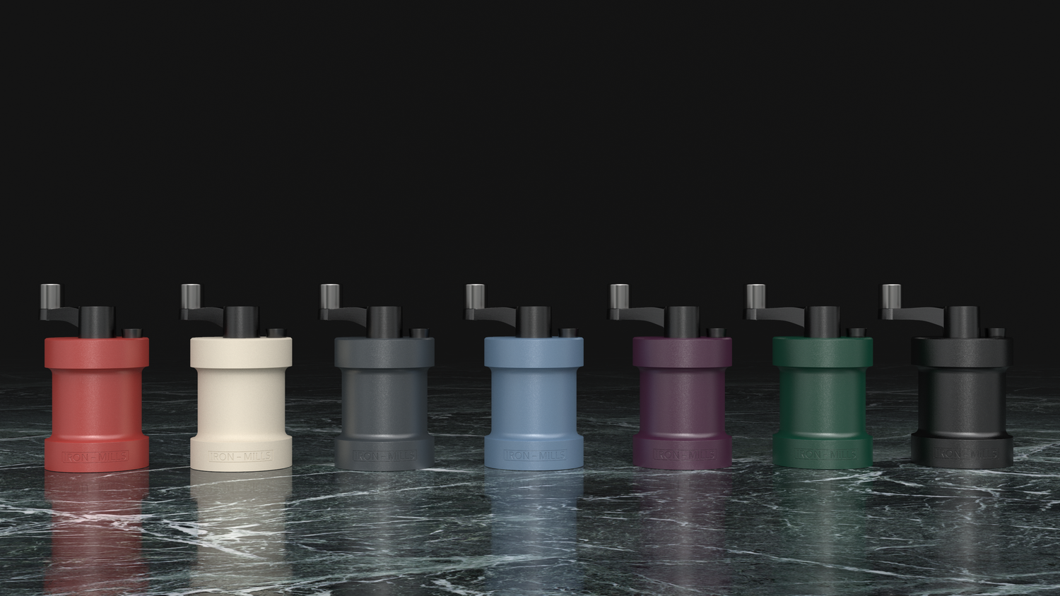 Quality Cast Iron Salt & Pepper Mills in our Selection of Bright Colours