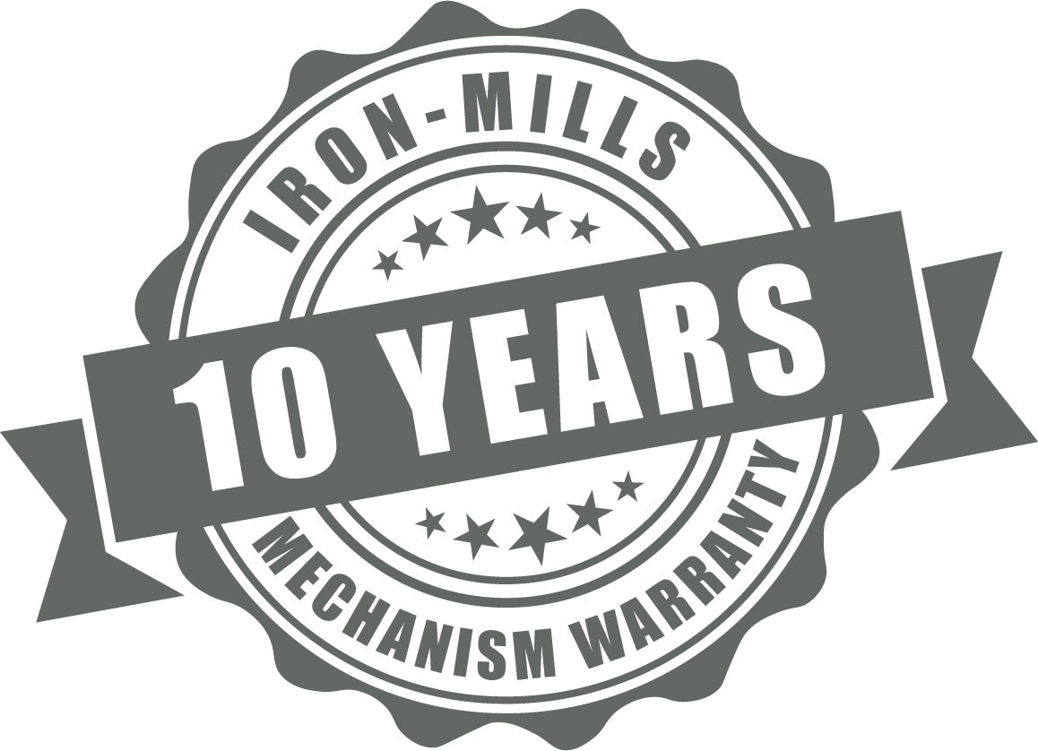 Iron-Mills 10 Year Grinding Mechanism Warranty Offered on All of Our Salt & Pepper Grinders