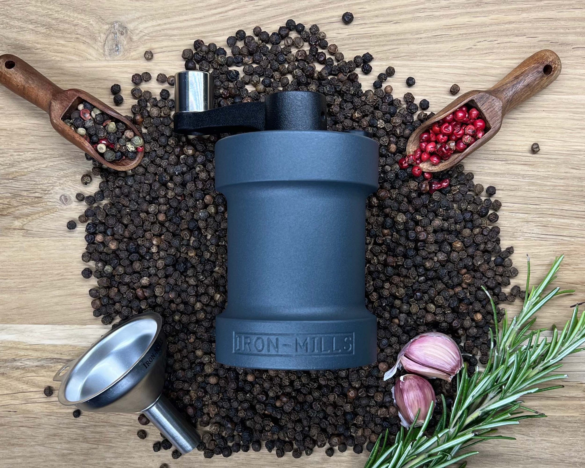 The Ivy Mill Cast Iron Salt & Pepper Grinders UK Made IronMills